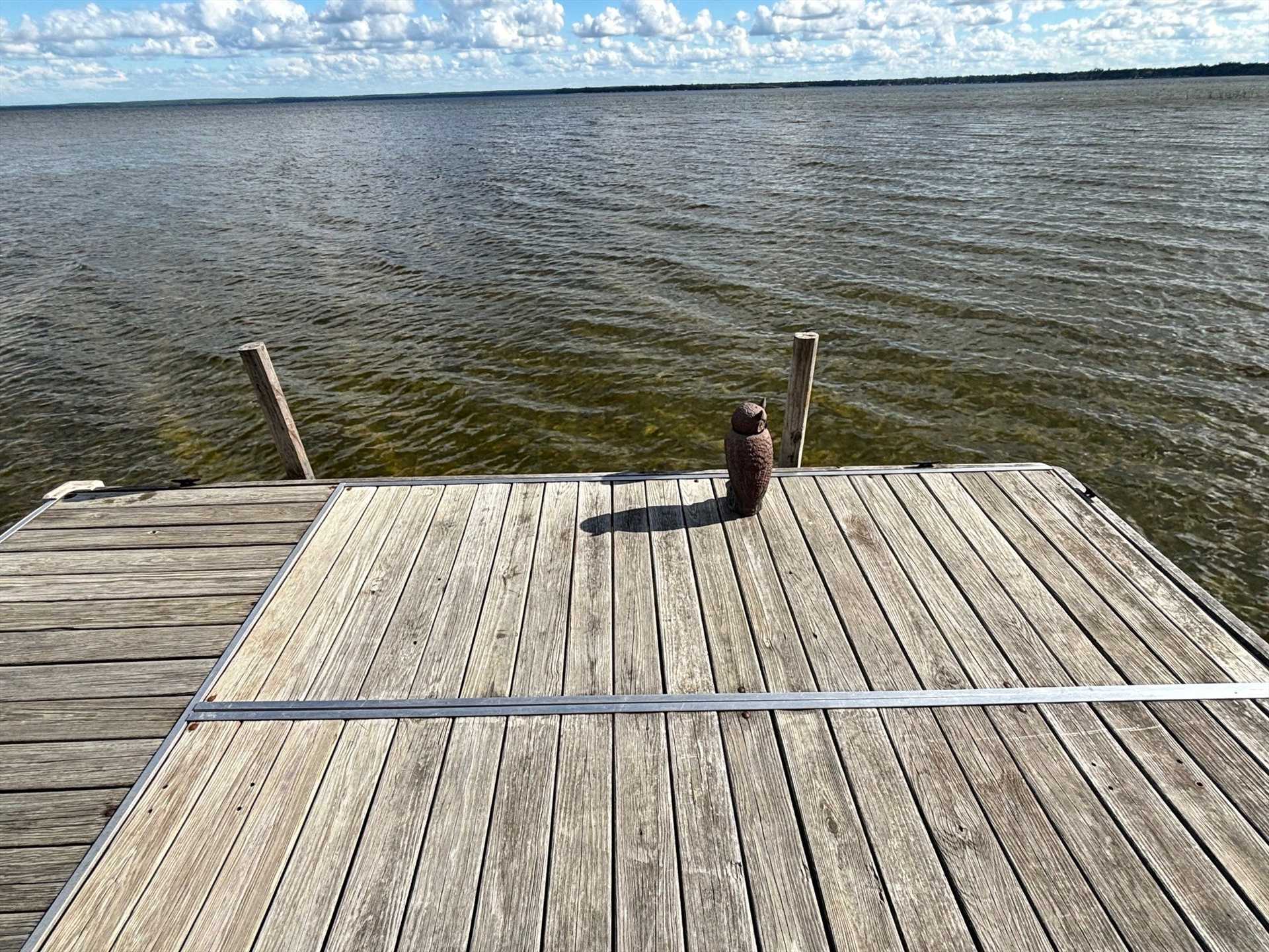 Options for docking your boat.  The dock is 70 feet long.  W