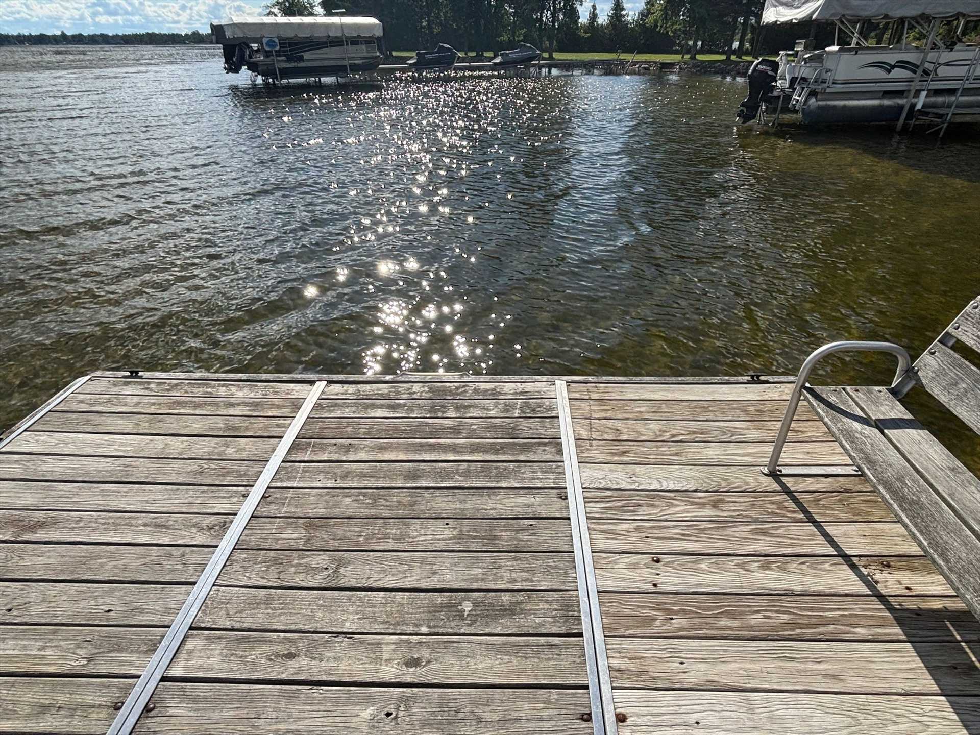 Options for docking your boat.  The dock is 70 feet long.  W